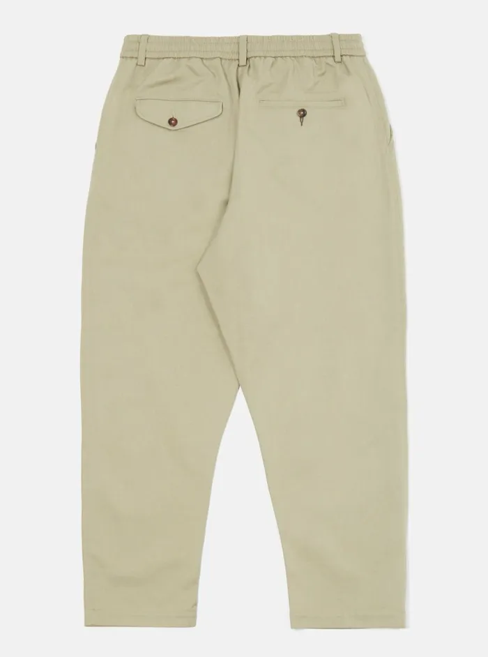 Pleated Track Pant In Stone Twill Men Universal Works Suiting