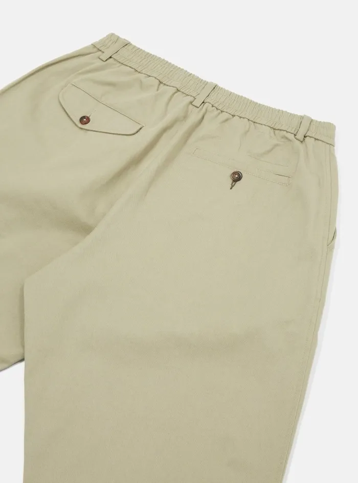 Pleated Track Pant In Stone Twill Men Universal Works Suiting