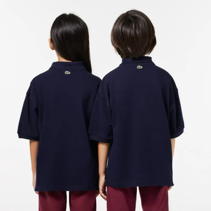Polos Kids Lacoste Kids039 Cotton Piqu Print Polo Navy Blue 166