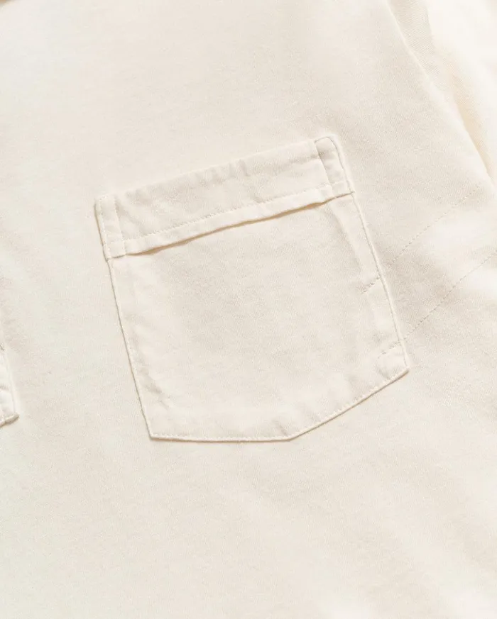 Polos Tees and Henleys Men Billy Reid Long Sleeve Pensacola Polo Tinted White