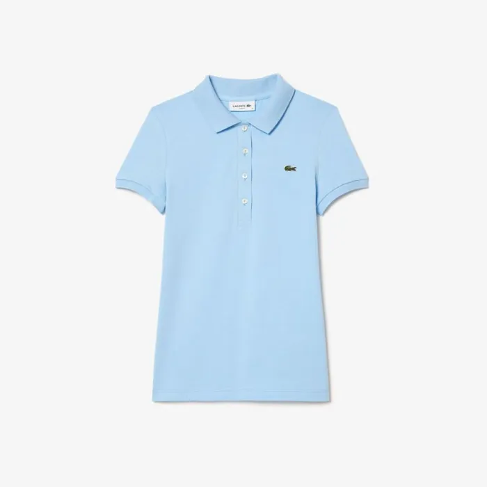 Polos Women Lacoste Women039s L12D Slim Fit Jersey Polo Pastel Blue Hbp