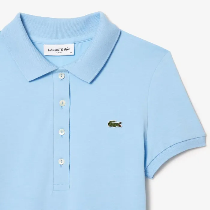 Polos Women Lacoste Women039s L12D Slim Fit Jersey Polo Pastel Blue Hbp