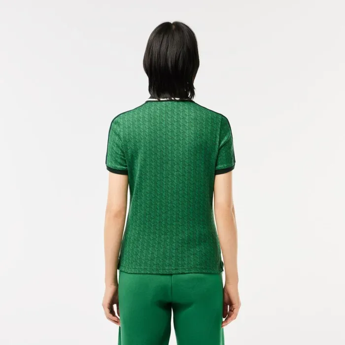 Polos Women Lacoste Women039s Slim Fit Monogram Polo Green Qij