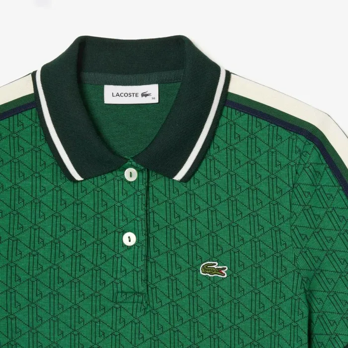 Polos Women Lacoste Women039s Slim Fit Monogram Polo Green Qij