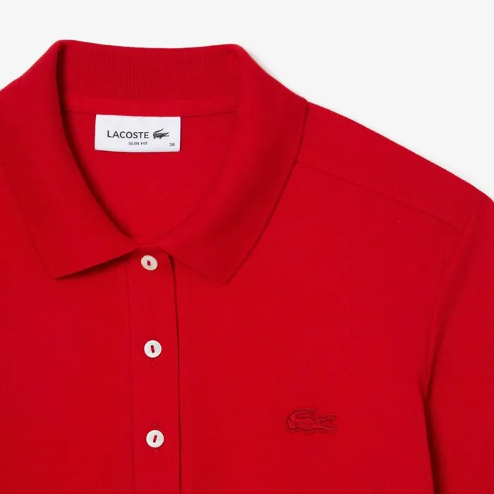 Polos Women Lacoste Womens Slim Fit Stretch Piqu Polo Red 240