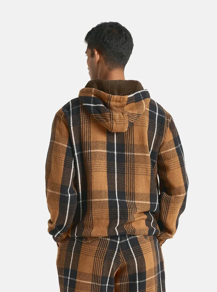 Pullover Anorak In Brown Earth II Check Men Universal Works Coats and Outerwear