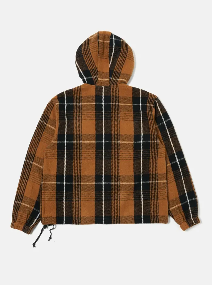 Pullover Anorak In Brown Earth II Check Men Universal Works Coats and Outerwear