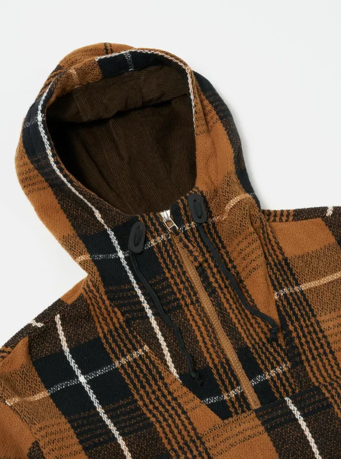 Pullover Anorak In Brown Earth II Check Men Universal Works Coats and Outerwear