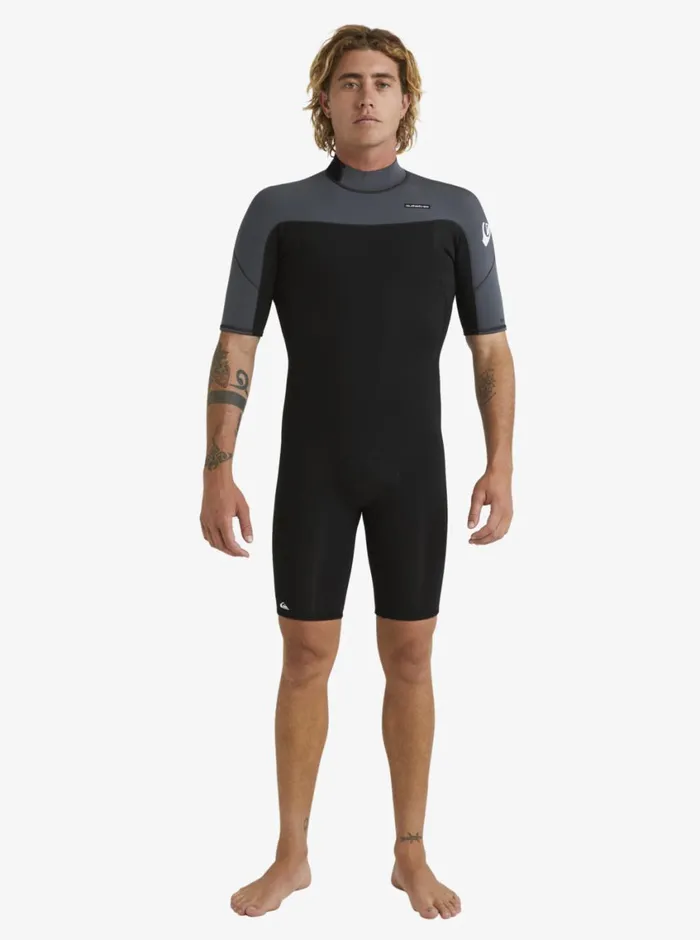 Quiksilver 22mm Everyday Sessions Short Sleeve Back Zip Springsuit Blackgun Metal Mens Wetsuits Quiksilver 22mm Everyday Sessions Short Sleeve Back Zip Springsuit Blackgun Metal Mens Wetsuits
