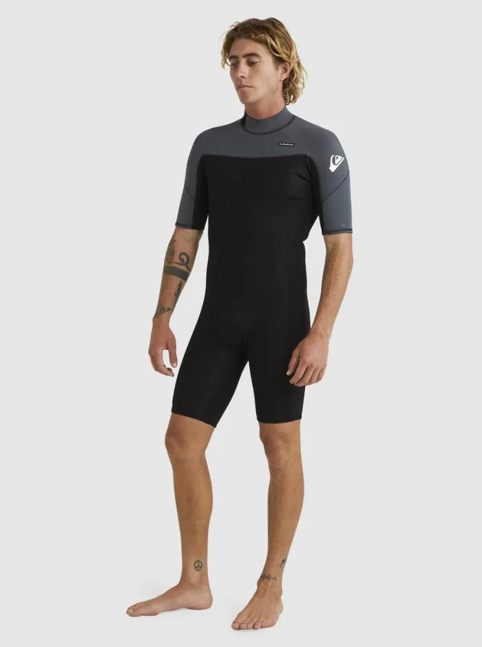 Quiksilver 22mm Everyday Sessions Short Sleeve Back Zip Springsuit Blackgun Metal Mens Wetsuits Quiksilver 22mm Everyday Sessions Short Sleeve Back Zip Springsuit Blackgun Metal Mens Wetsuits