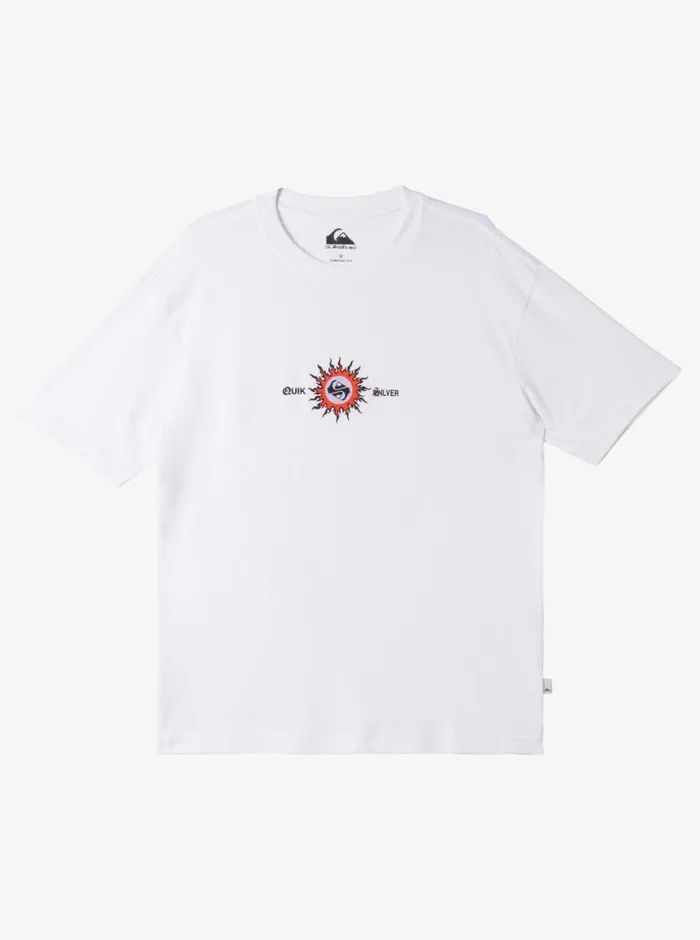 Quiksilver 816 Burn Out TShirt White Boys Tees