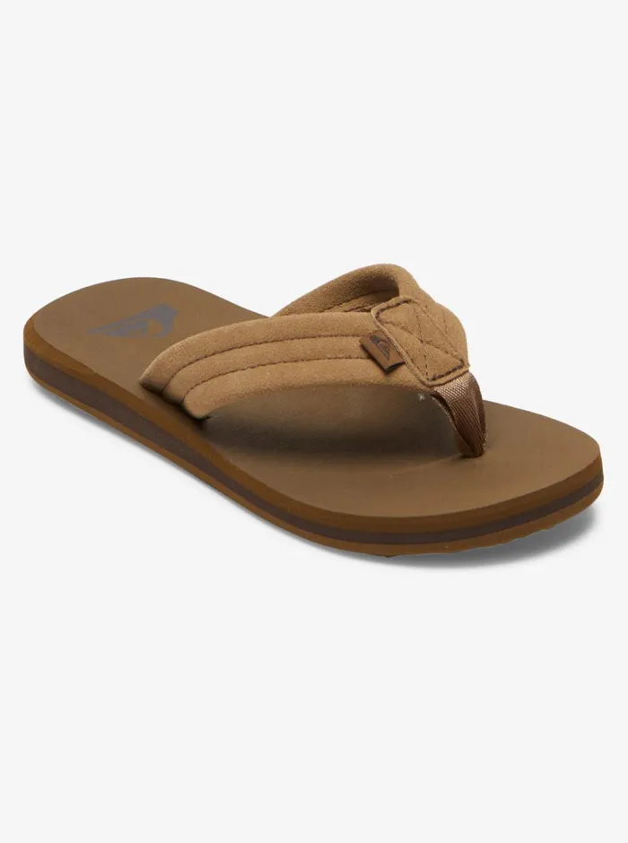 Quiksilver 816 Carver Suede Core Sandals Tan 1 Boys Sandals