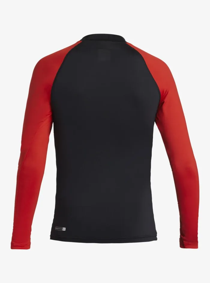 Quiksilver 816 Hawaii Badge UPF50 Long Sleeve Surf Tee High Risk Red Boys Rashguards Quiksilver 816 Hawaii Badge UPF50 Long Sleeve Surf Tee High Risk Red Boys Rashguards