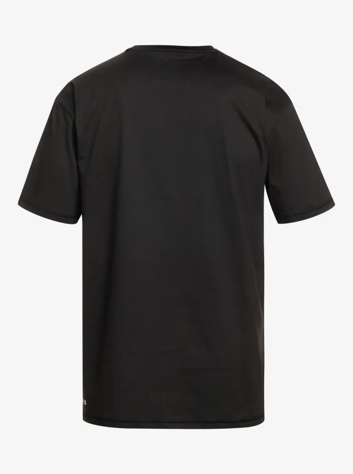 Quiksilver 816 Solid Streak Short Sleeve UPF 50 Surf TShirt Black Boys Rashguards