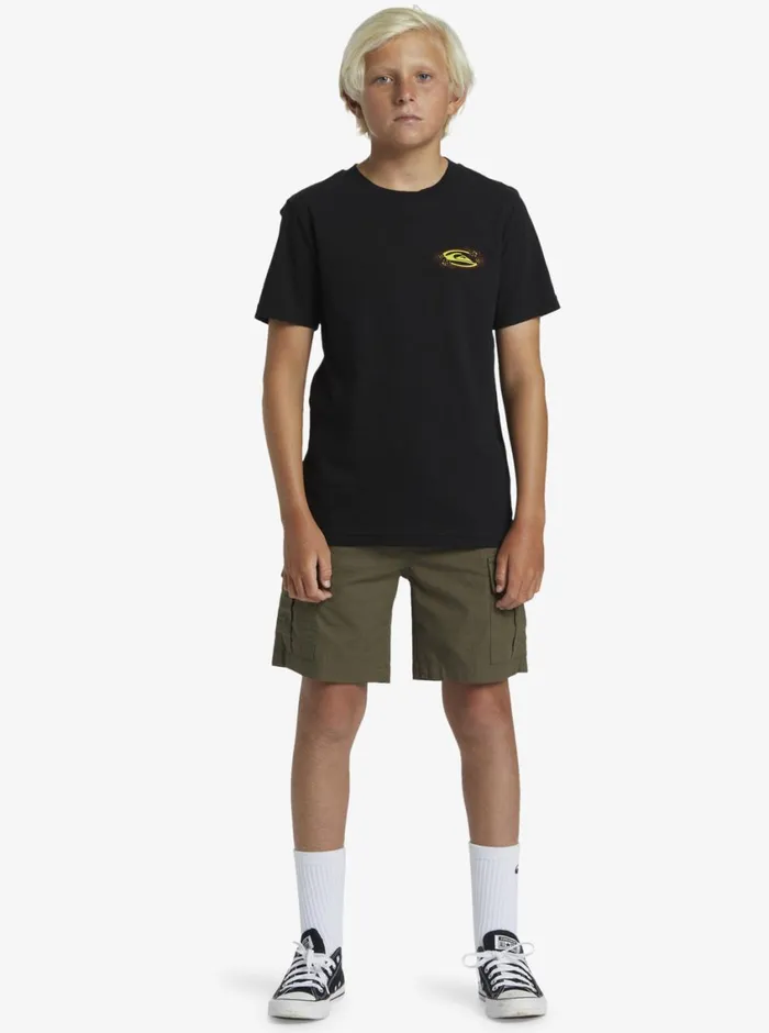 Quiksilver 816 Tc Snap TShirt Black Boys Tees Quiksilver 816 Tc Snap TShirt Black Boys Tees