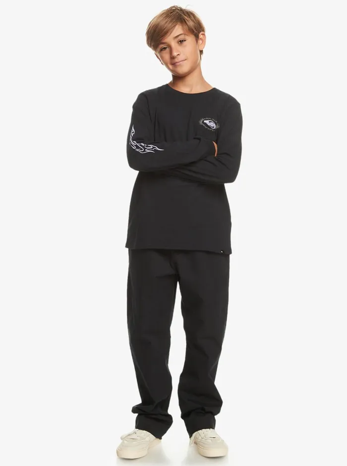 Quiksilver 816 Visions Long Sleeve TShirt Black Boys Tees Quiksilver 816 Visions Long Sleeve TShirt Black Boys Tees