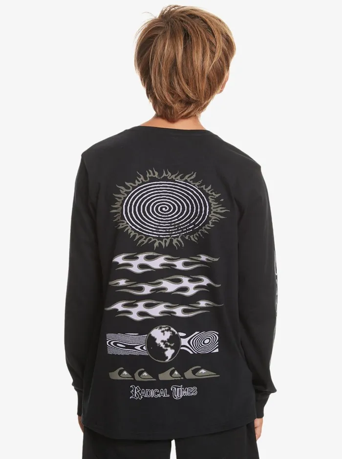Quiksilver 816 Visions Long Sleeve TShirt Black Boys Tees Quiksilver 816 Visions Long Sleeve TShirt Black Boys Tees