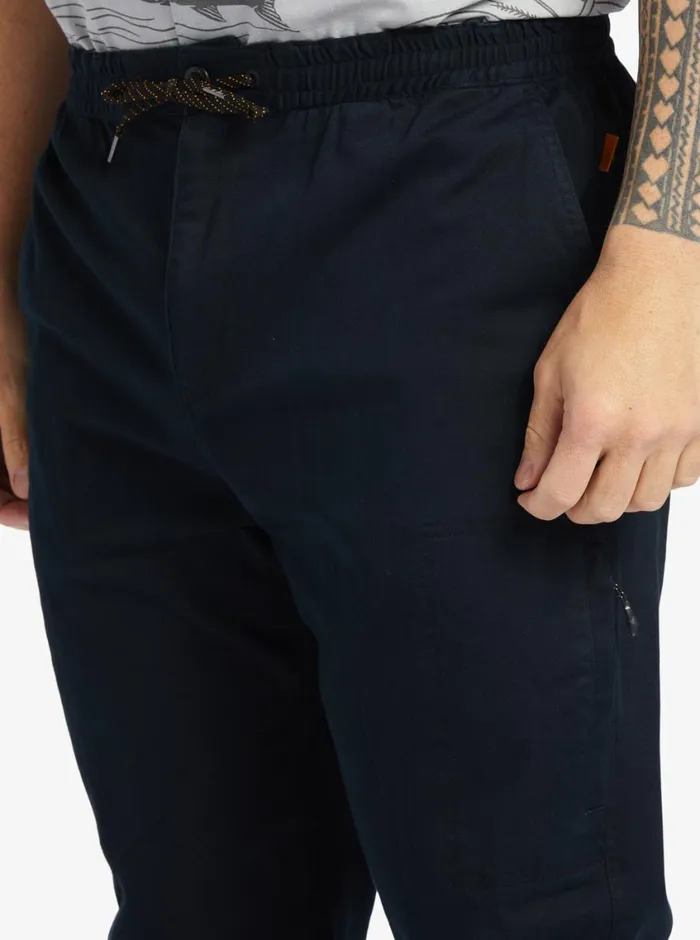 Quiksilver After Surf Elastic Waist Pants Black MensWaterman Pants