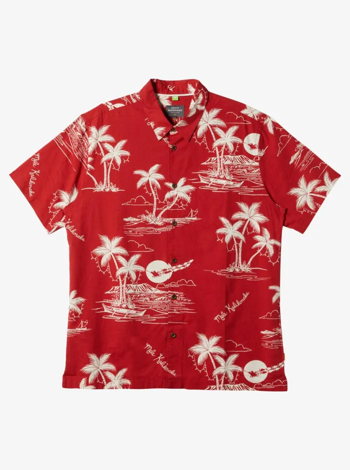 Quiksilver Ahi Holiday Woven Shirt Ahi Holiday Aura Orange MensWaterman Shirts and Polos Quiksilver Ahi Holiday Woven Shirt Ahi Holiday Aura Orange MensWaterman Shirts and Polos