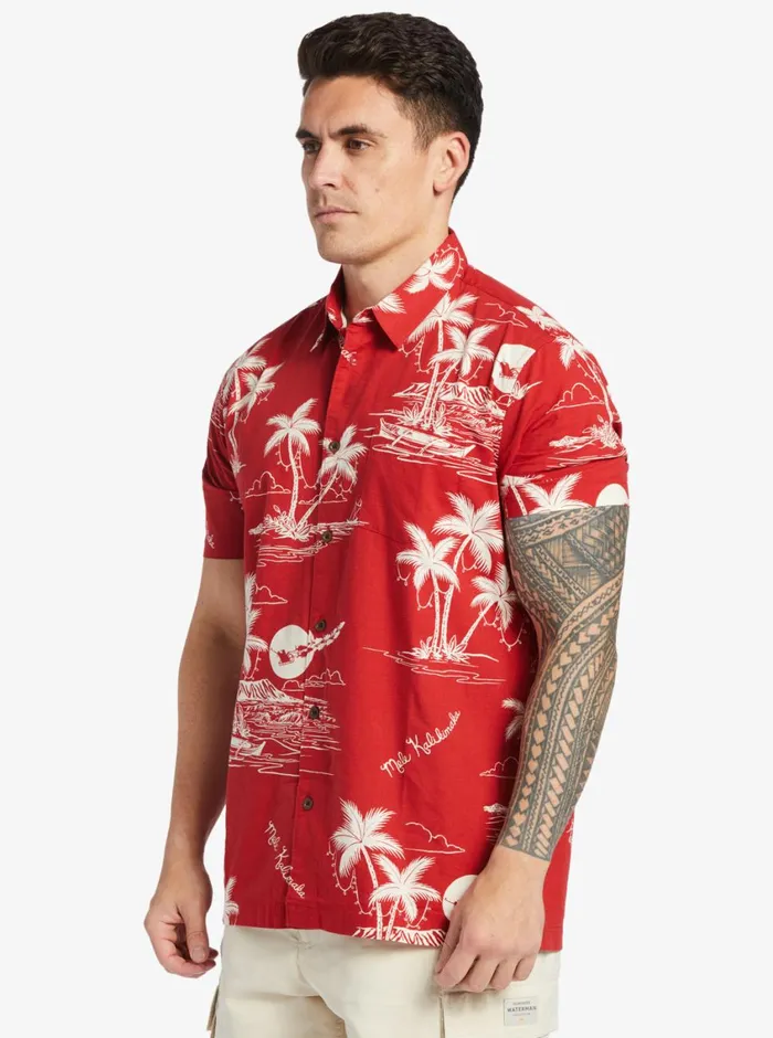 Quiksilver Ahi Holiday Woven Shirt Ahi Holiday Aura Orange MensWaterman Shirts and Polos Quiksilver Ahi Holiday Woven Shirt Ahi Holiday Aura Orange MensWaterman Shirts and Polos