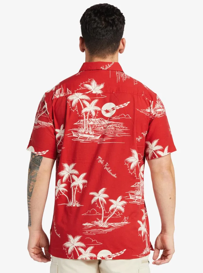 Quiksilver Ahi Holiday Woven Shirt Ahi Holiday Aura Orange MensWaterman Shirts and Polos Quiksilver Ahi Holiday Woven Shirt Ahi Holiday Aura Orange MensWaterman Shirts and Polos