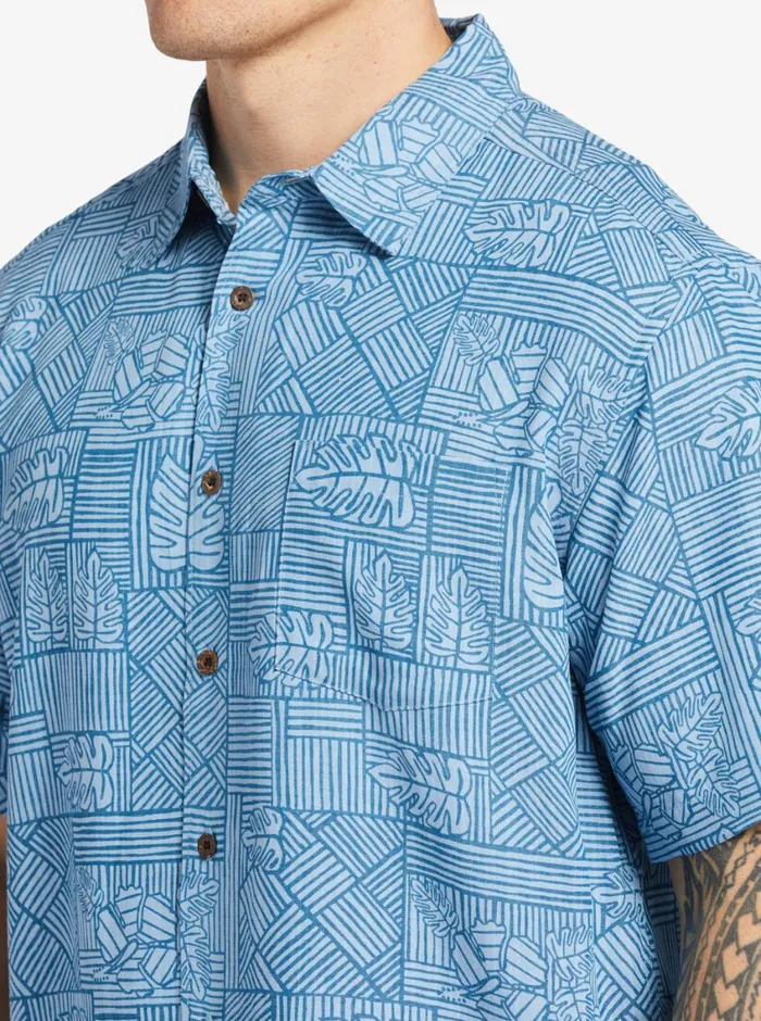 Quiksilver Amazed Palm Woven Shirt Seaport Amazed Palm MensWaterman Shirts and Polos Quiksilver Amazed Palm Woven Shirt Seaport Amazed Palm MensWaterman Shirts and Polos