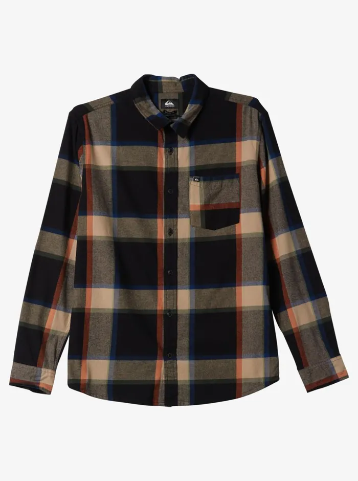 Quiksilver BrooKing StingrayLong Sleeve Top Black Brooks Flannel Mens Shirts and Polos Quiksilver BrooKing StingrayLong Sleeve Top Black Brooks Flannel Mens Shirts and Polos