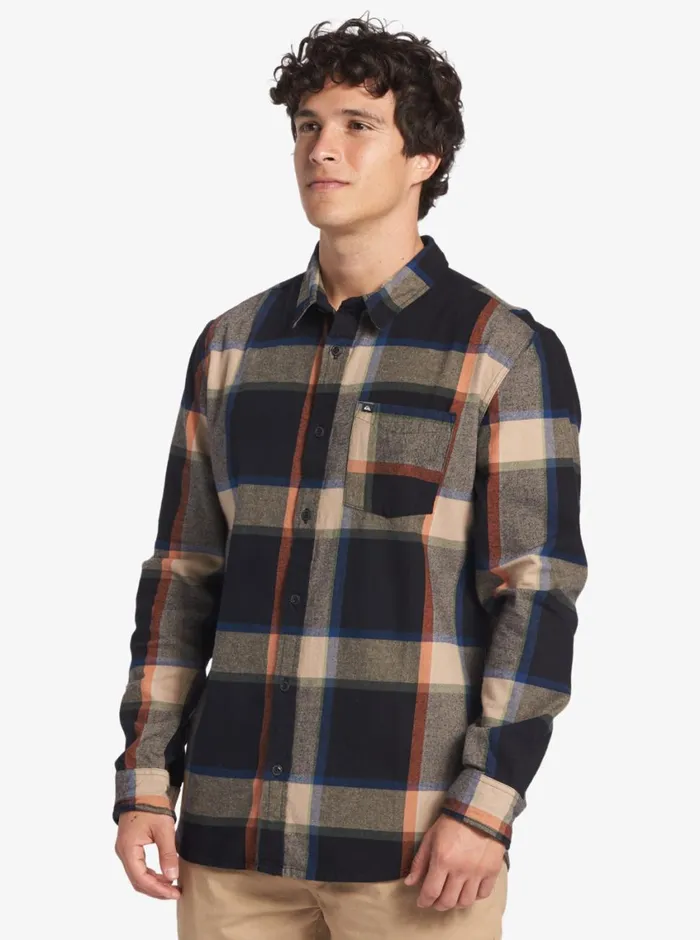 Quiksilver BrooKing StingrayLong Sleeve Top Black Brooks Flannel Mens Shirts and Polos Quiksilver BrooKing StingrayLong Sleeve Top Black Brooks Flannel Mens Shirts and Polos