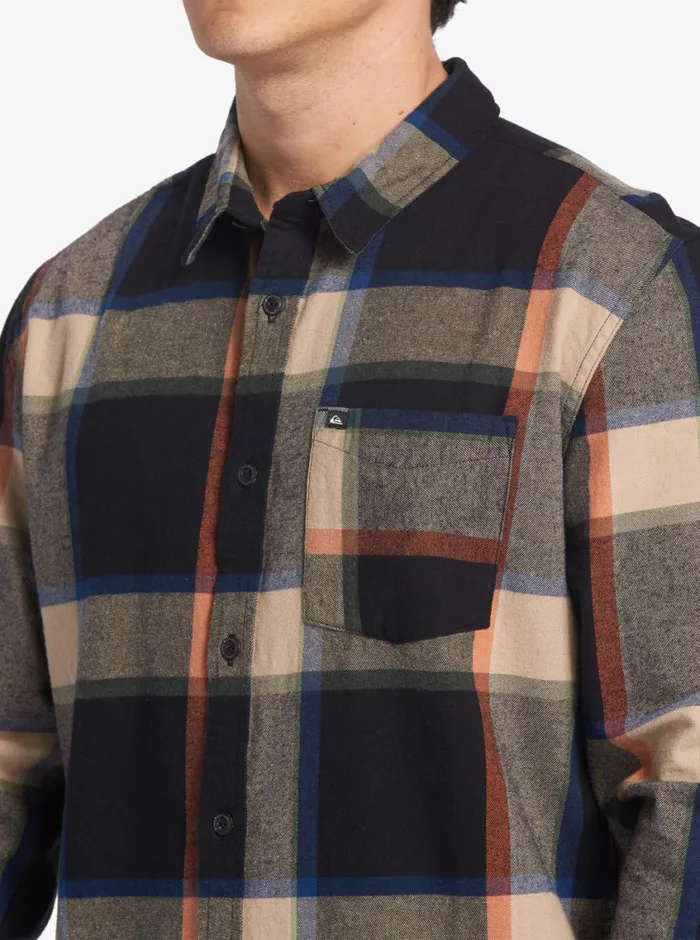 Quiksilver BrooKing StingrayLong Sleeve Top Black Brooks Flannel Mens Shirts and Polos Quiksilver BrooKing StingrayLong Sleeve Top Black Brooks Flannel Mens Shirts and Polos