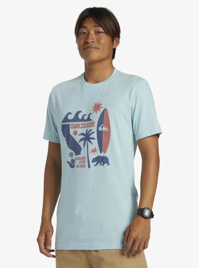 Quiksilver CA Funshine TShirt Pastel Turquoise Mens Tees Quiksilver CA Funshine TShirt Pastel Turquoise Mens Tees