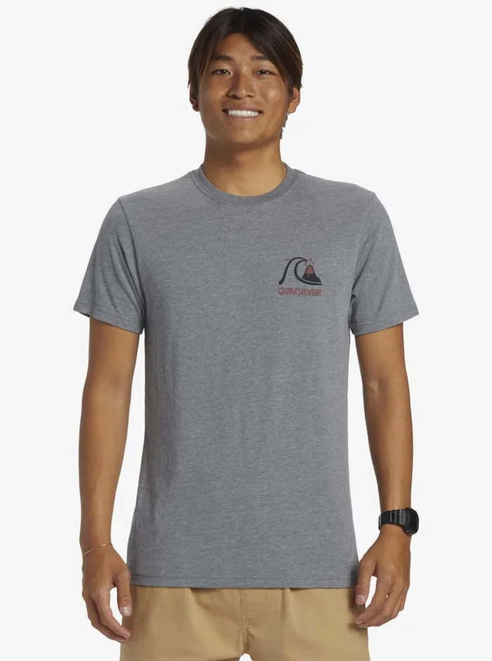 Quiksilver Circle Back TShirt Medium Grey Heather Mens Tees Quiksilver Circle Back TShirt Medium Grey Heather Mens Tees
