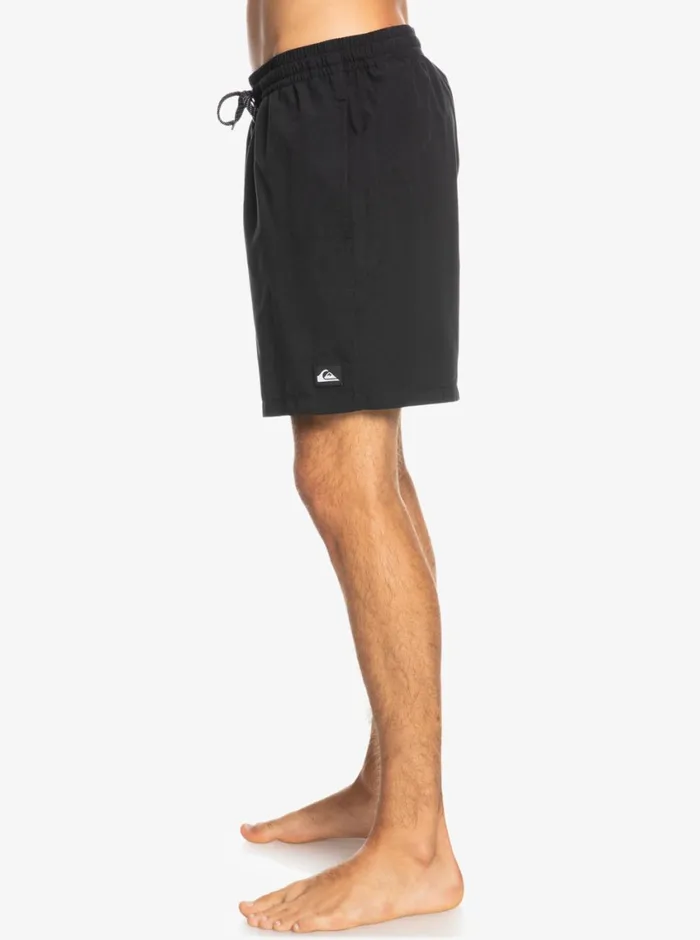 Quiksilver Everyday 17034 Volleys Black Mens Elastic Waist Quiksilver Everyday 17034 Volleys Black Mens Elastic Waist