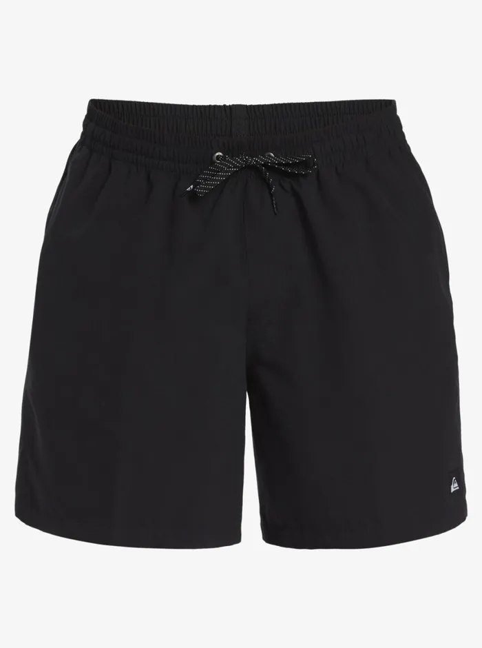Quiksilver Everyday 17034 Volleys Black Mens Elastic Waist Quiksilver Everyday 17034 Volleys Black Mens Elastic Waist
