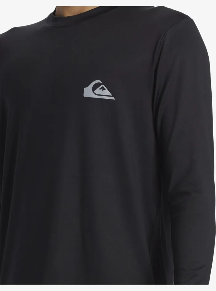 Quiksilver Everyday Long Sleeve Surf Tee Black Mens Rashguards Quiksilver Everyday Long Sleeve Surf Tee Black Mens Rashguards