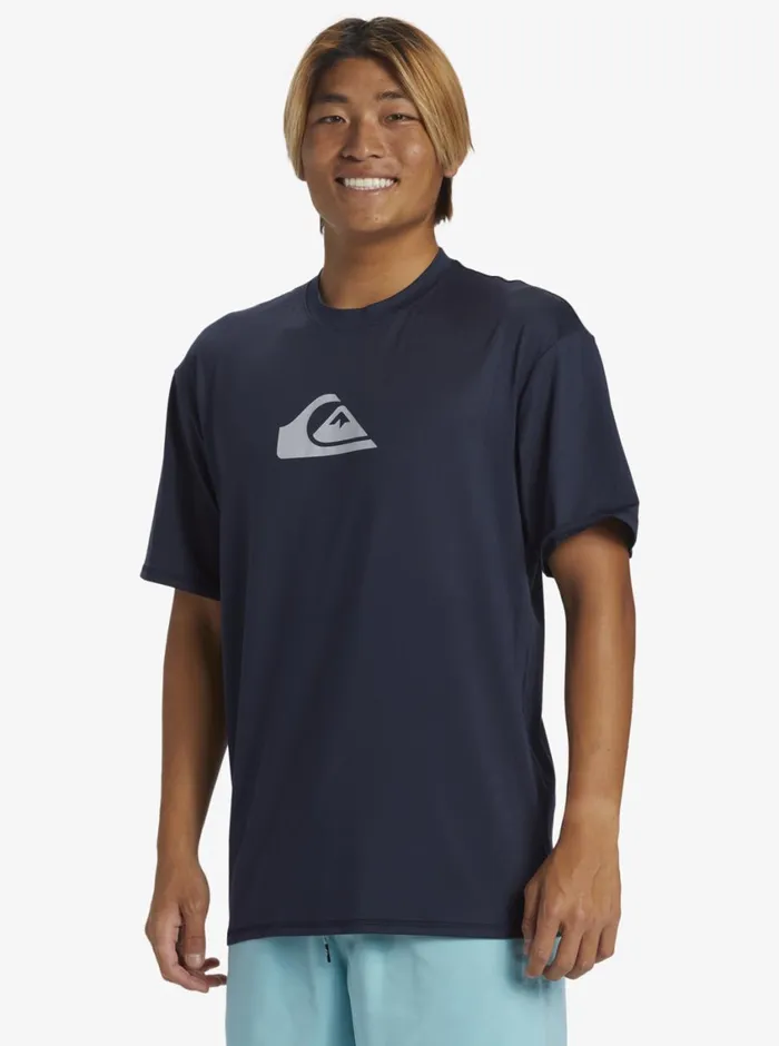 Quiksilver Everyday Surf Tee Dark Navy Mens Rashguards Quiksilver Everyday Surf Tee Dark Navy Mens Rashguards