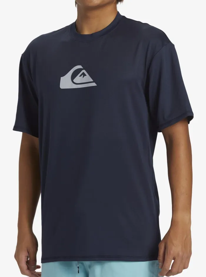 Quiksilver Everyday Surf Tee Dark Navy Mens Rashguards Quiksilver Everyday Surf Tee Dark Navy Mens Rashguards