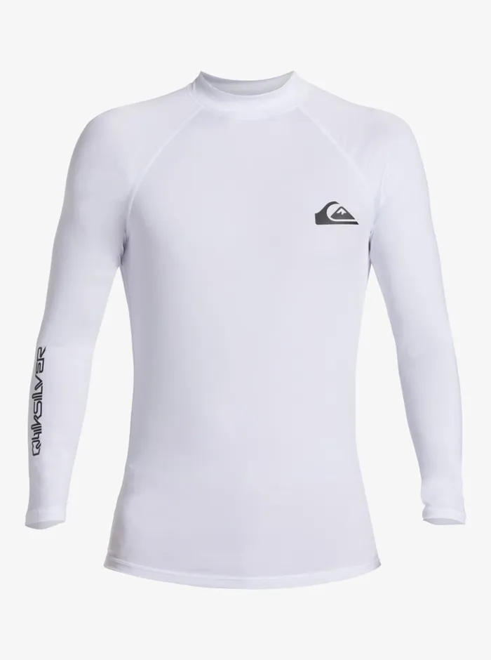 Quiksilver Everyday UPF50 Long Sleeve Surf Tee White Mens Rashguards