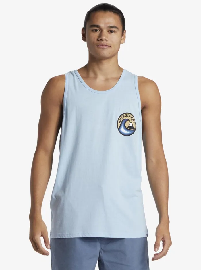 Quiksilver Feelin The Vibe Tank Clear Sky Mens Tees Quiksilver Feelin The Vibe Tank Clear Sky Mens Tees
