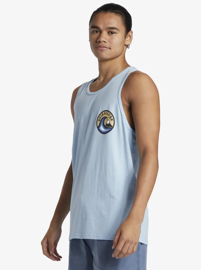 Quiksilver Feelin The Vibe Tank Clear Sky Mens Tees Quiksilver Feelin The Vibe Tank Clear Sky Mens Tees