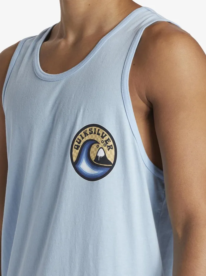 Quiksilver Feelin The Vibe Tank Clear Sky Mens Tees Quiksilver Feelin The Vibe Tank Clear Sky Mens Tees