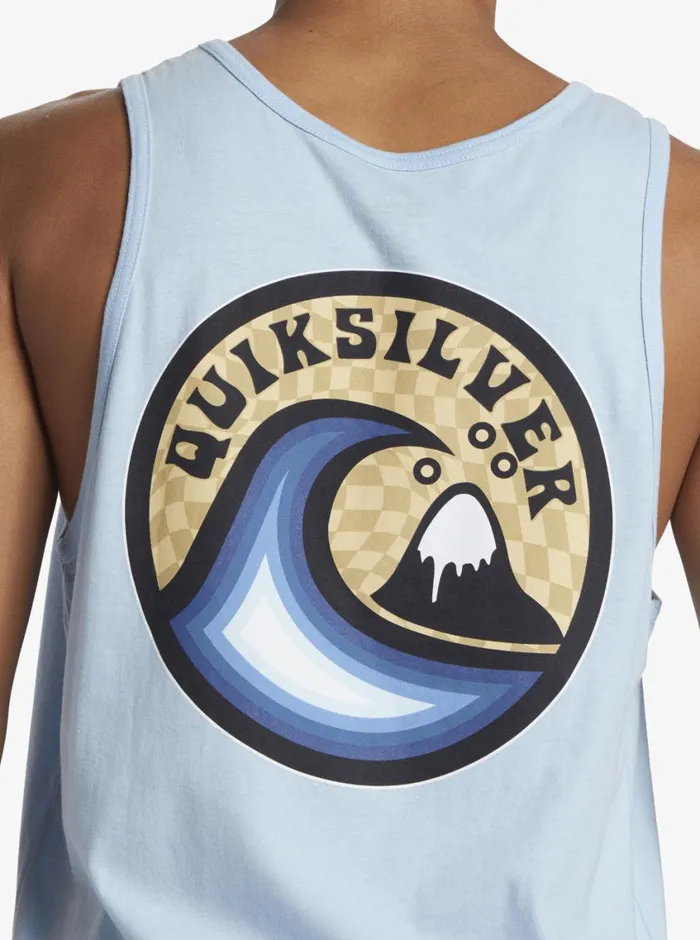 Quiksilver Feelin The Vibe Tank Clear Sky Mens Tees Quiksilver Feelin The Vibe Tank Clear Sky Mens Tees
