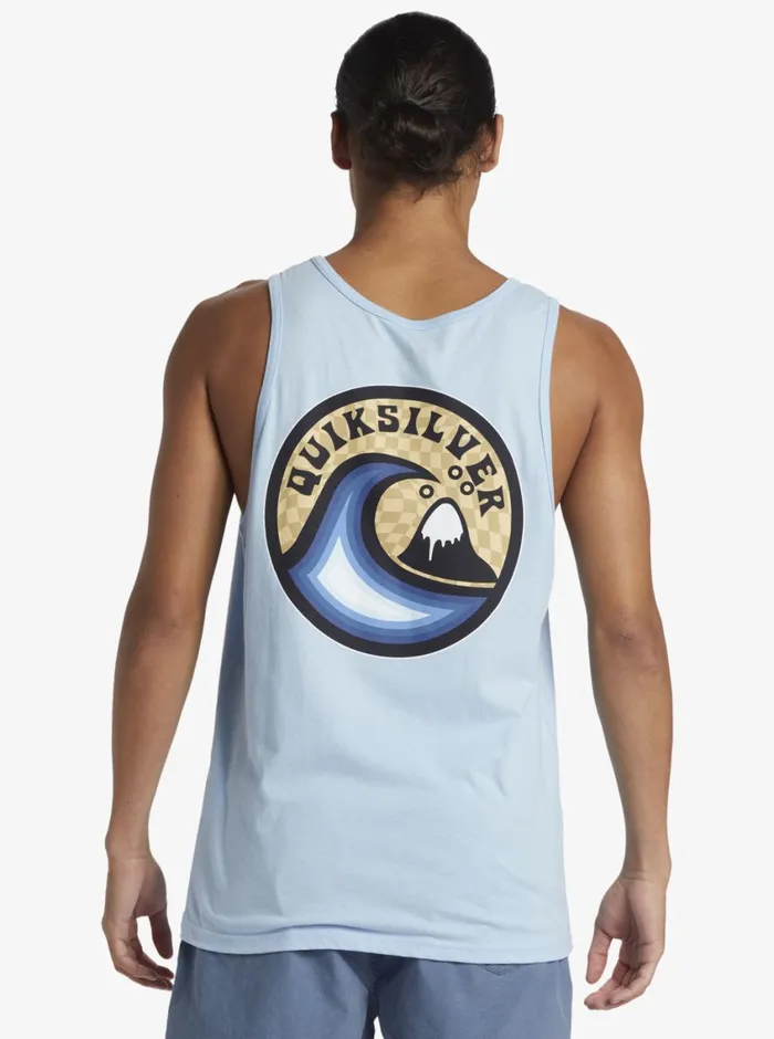 Quiksilver Feelin The Vibe Tank Clear Sky Mens Tees Quiksilver Feelin The Vibe Tank Clear Sky Mens Tees