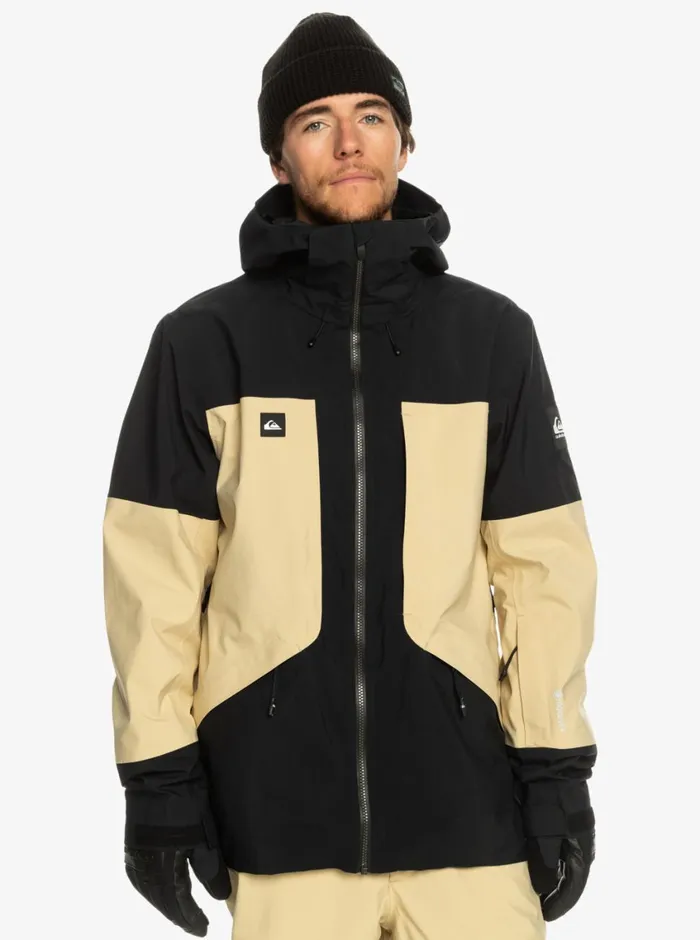 Quiksilver Forever Stretch GORETEX Technical Snow Jacket Pale Khaki Mens Snow Jackets