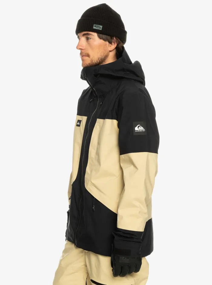 Quiksilver Forever Stretch GORETEX Technical Snow Jacket Pale Khaki Mens Snow Jackets