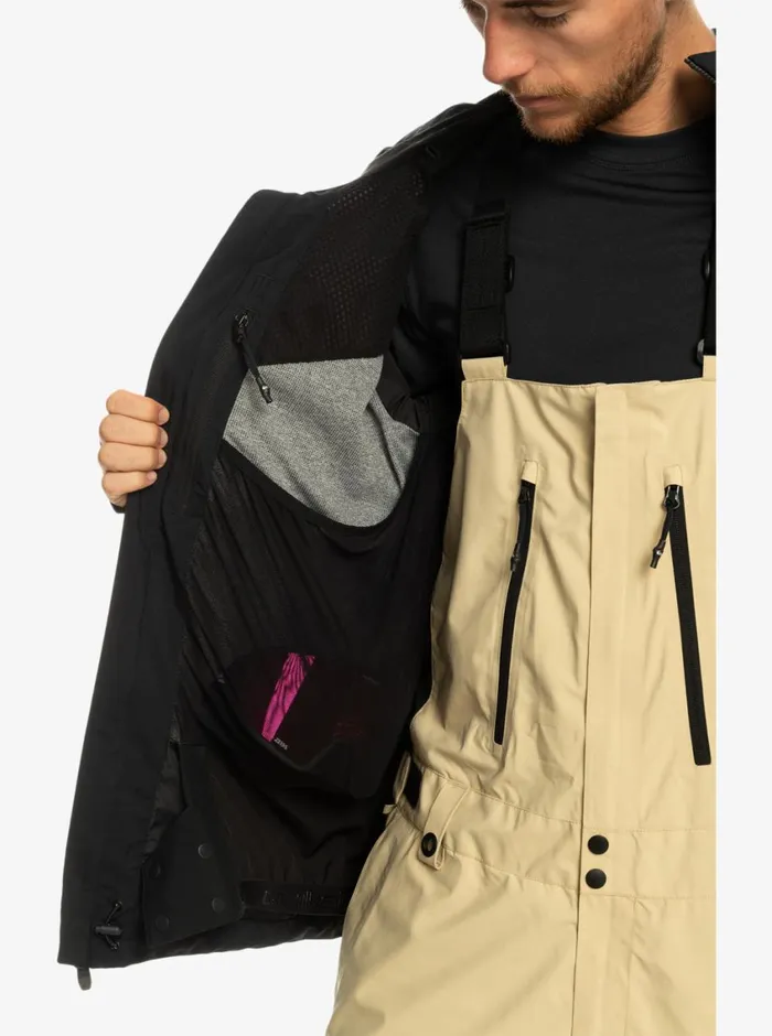 Quiksilver Forever Stretch GORETEX Technical Snow Jacket Pale Khaki Mens Snow Jackets