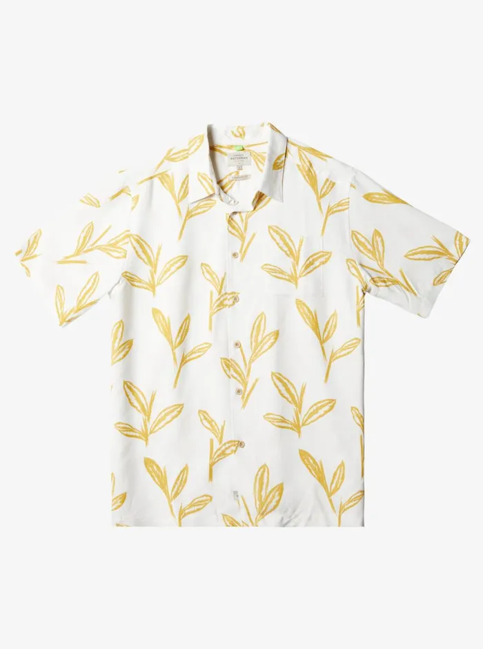 Quiksilver Ginger Stalks Short Sleeve Shirt Oil Yellow Ginger Stalks MensWaterman Shirts and Polos Quiksilver Ginger Stalks Short Sleeve Shirt Oil Yellow Ginger Stalks MensWaterman Shirts and Polos