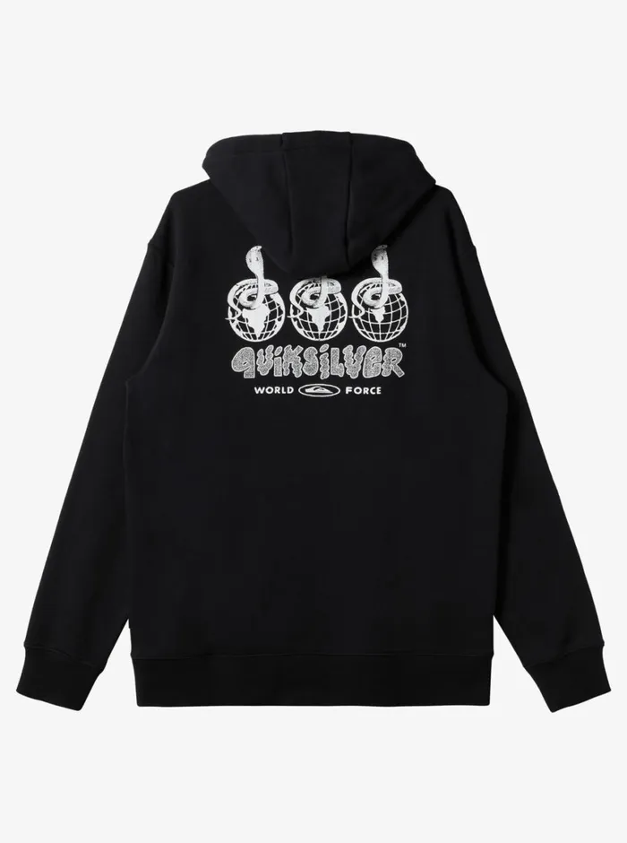 Quiksilver Global Force Fleece Crew Neck Sweatshirt Black Mens Sweatshirts and Hoodies