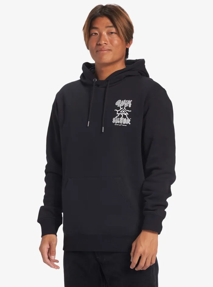 Quiksilver Global Force Fleece Crew Neck Sweatshirt Black Mens Sweatshirts and Hoodies