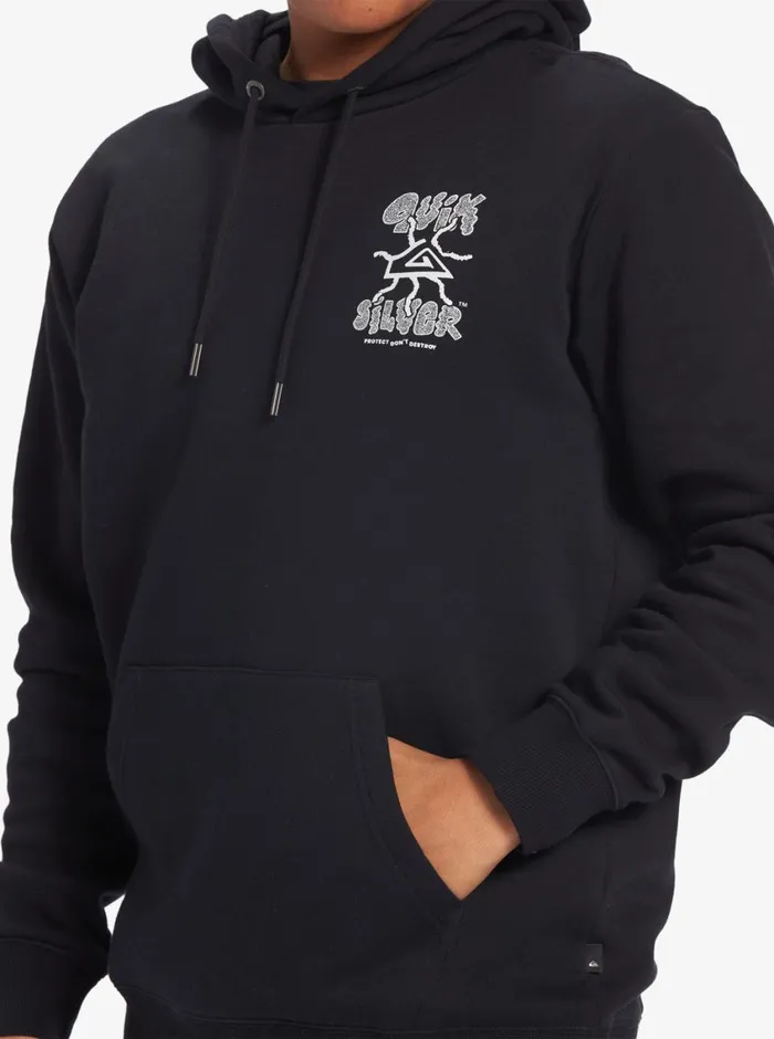 Quiksilver Global Force Fleece Crew Neck Sweatshirt Black Mens Sweatshirts and Hoodies