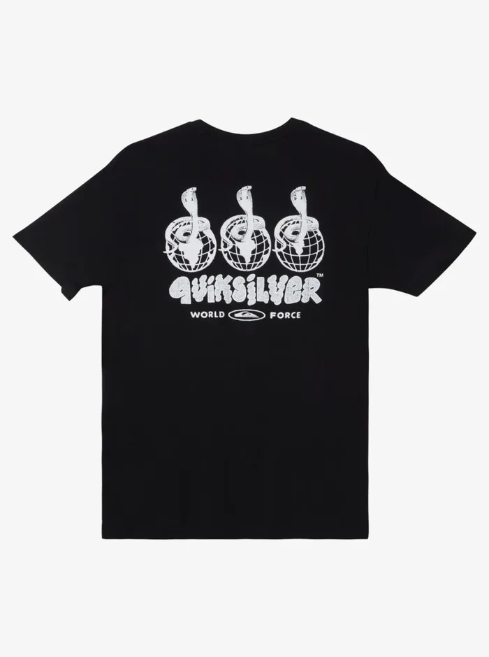 Quiksilver Global Force TShirt Black Mens Tees Quiksilver Global Force TShirt Black Mens Tees